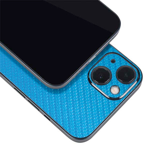 Blue Carbon Fiber Specialty Material iPhone 13 Skin